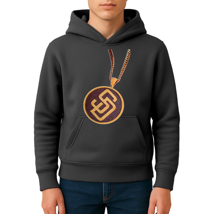 Swag Chain San Diego Baseball Home Run Kids Hoodie