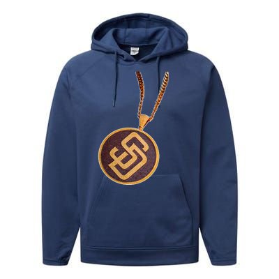 Swag Chain San Diego Baseball Home Run Performance Fleece Hoodie