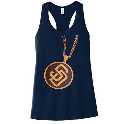 Swag Chain San Diego Baseball Home Run Women's Racerback Tank