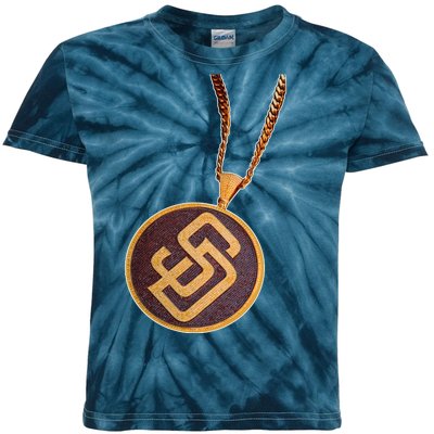 Swag Chain San Diego Baseball Home Run Kids Tie-Dye T-Shirt