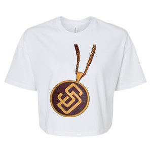 Swag Chain San Diego Baseball Home Run Bella+Canvas Jersey Crop Tee