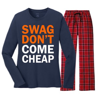 Swag Don't Come Cheap Women's Long Sleeve Flannel Pajama Set 