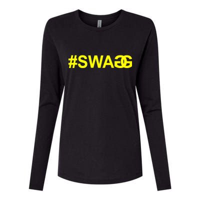 #Swag Logo Womens Cotton Relaxed Long Sleeve T-Shirt