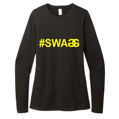 #Swag Logo Womens CVC Long Sleeve Shirt