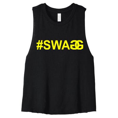 #Swag Logo Women's Racerback Cropped Tank