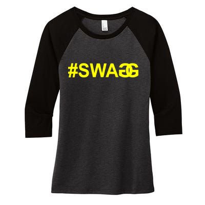 #Swag Logo Women's Tri-Blend 3/4-Sleeve Raglan Shirt