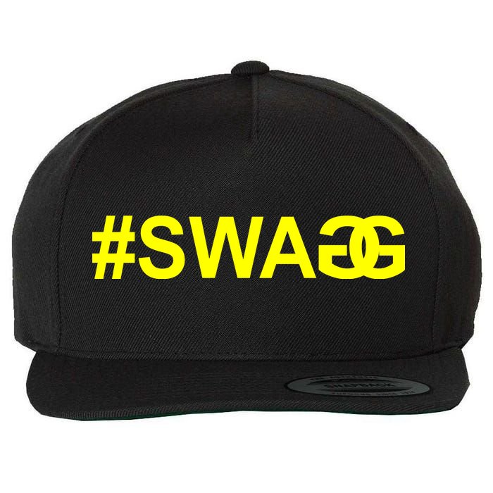 #Swag Logo Wool Snapback Cap