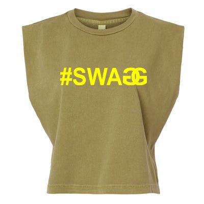 #Swag Logo Garment-Dyed Women's Muscle Tee