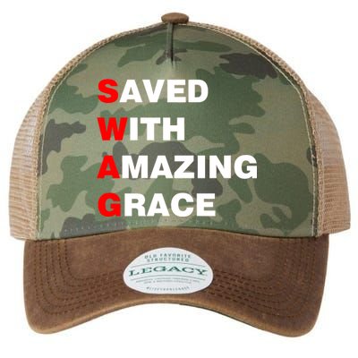 Swag Saved With Amazing Grace Legacy Tie Dye Trucker Hat