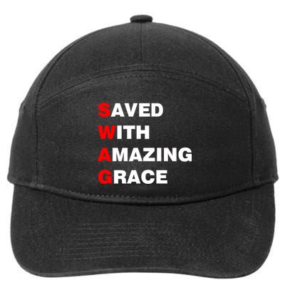 Swag Saved With Amazing Grace 7-Panel Snapback Hat