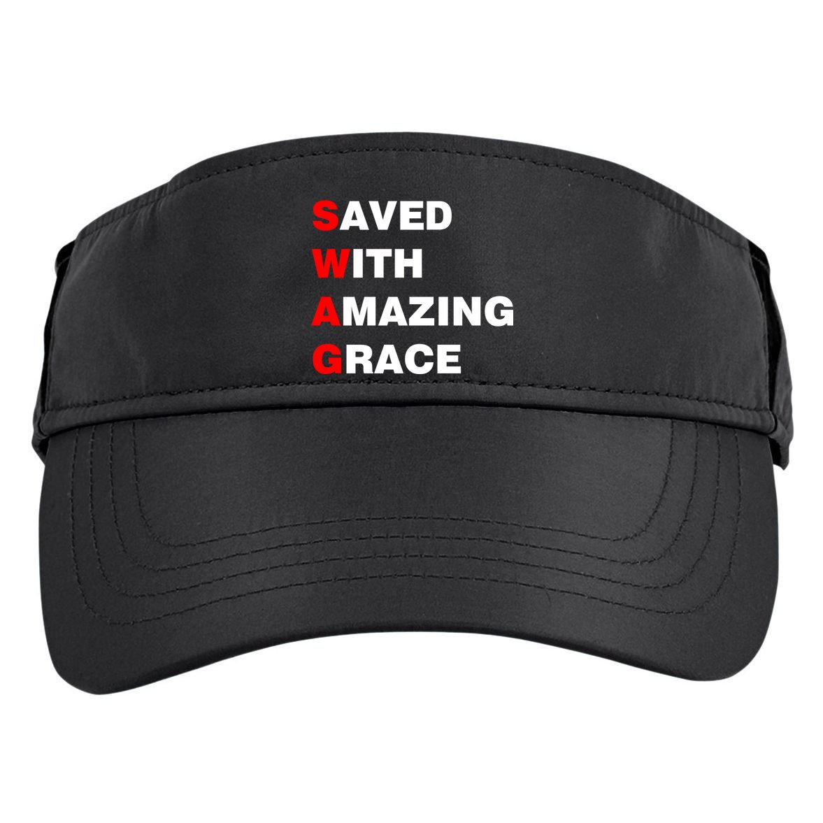 Swag Saved With Amazing Grace Adult Drive Performance Visor