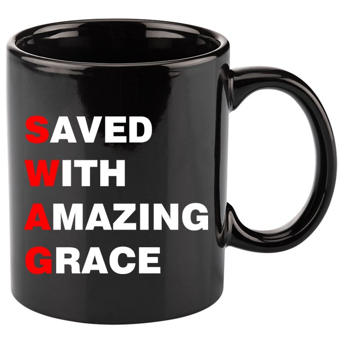 Swag Saved With Amazing Grace 11oz C Handle Ceramic Mug