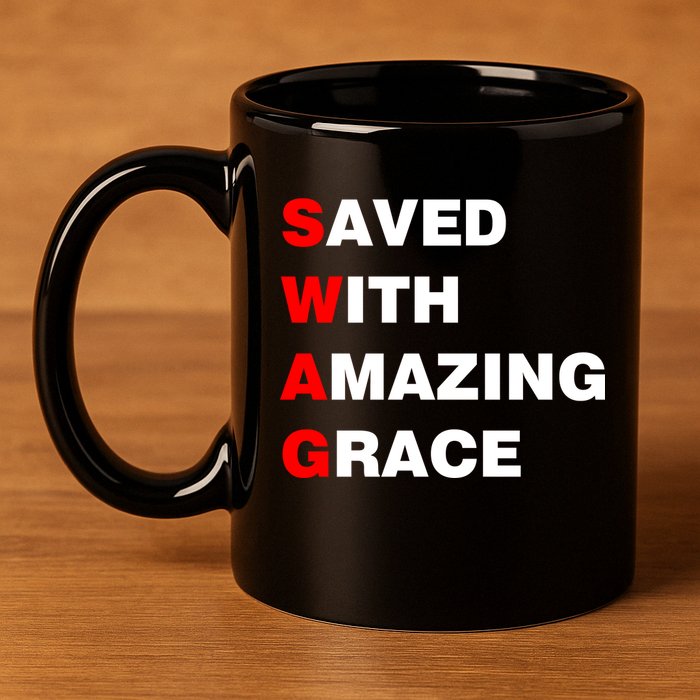 Swag Saved With Amazing Grace 11oz C Handle Ceramic Mug
