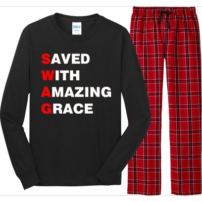 Swag Saved With Amazing Grace Long Sleeve Pajama Set