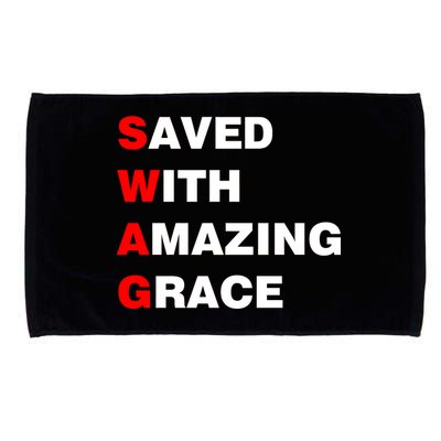 Swag Saved With Amazing Grace Microfiber Hand Towel