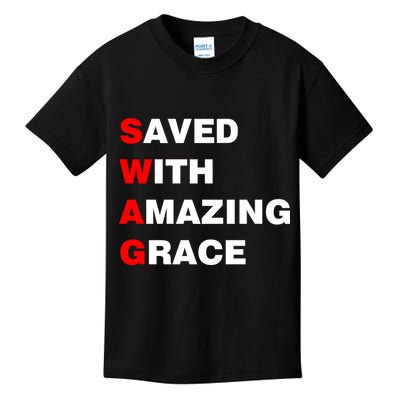 Swag Saved With Amazing Grace Kids T-Shirt