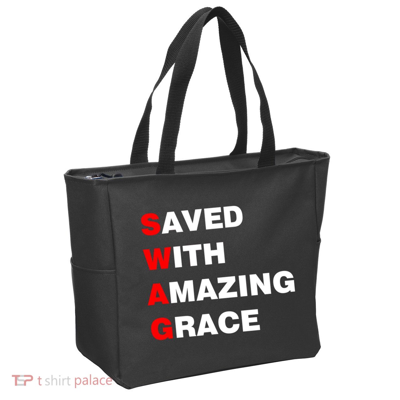 Swag Saved With Amazing Grace Zip Tote Bag
