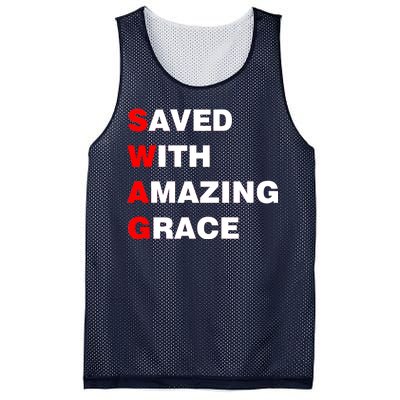 Swag Saved With Amazing Grace Mesh Reversible Basketball Jersey Tank