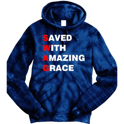 Swag Saved With Amazing Grace Tie Dye Hoodie