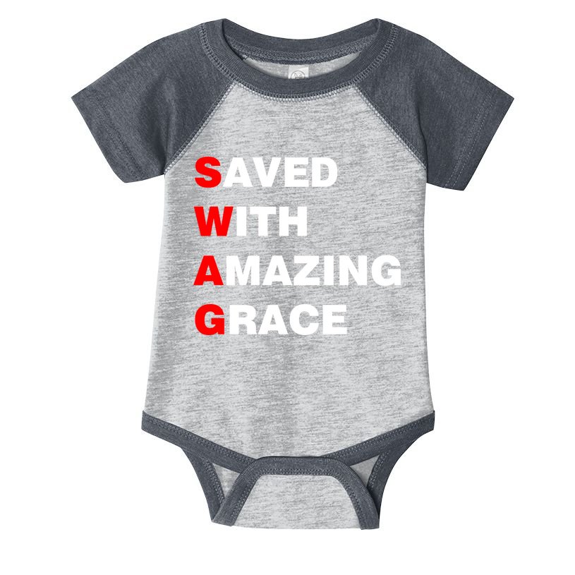 Swag Saved With Amazing Grace Infant Baby Jersey Bodysuit