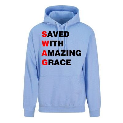 Swag Saved With Amazing Grace Unisex Surf Hoodie