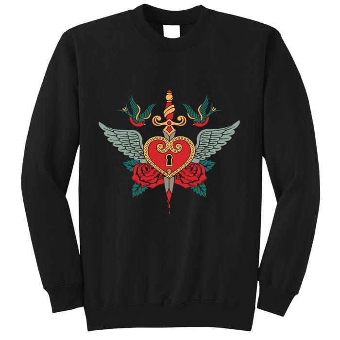 Swallows Heart Lockbox Sword Sweatshirt