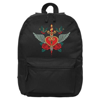 Swallows Heart Lockbox Sword 16 in Basic Backpack