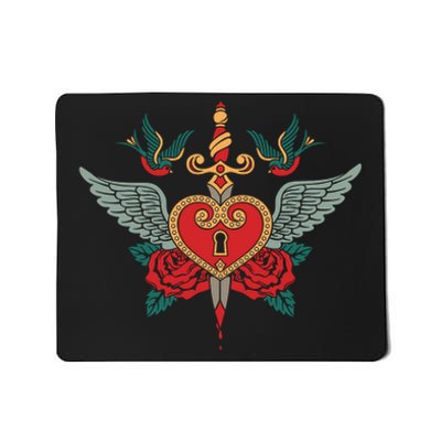 Swallows Heart Lockbox Sword Mousepad