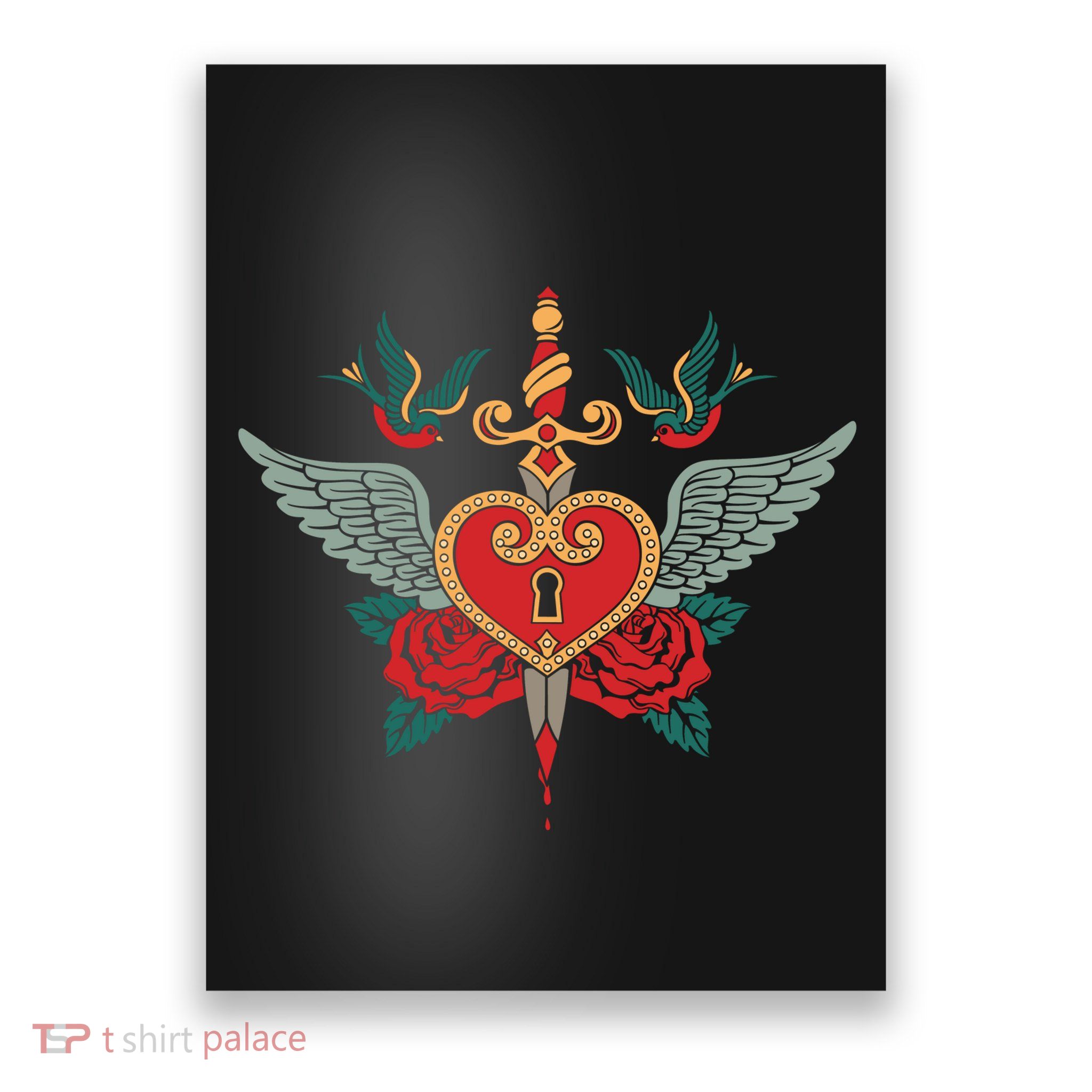 Swallows Heart Lockbox Sword Poster