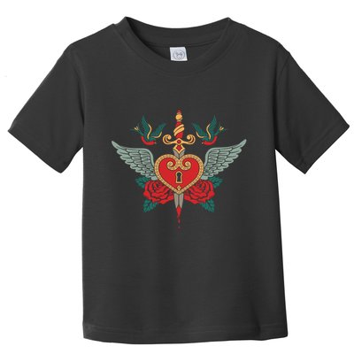 Swallows Heart Lockbox Sword Toddler T-Shirt
