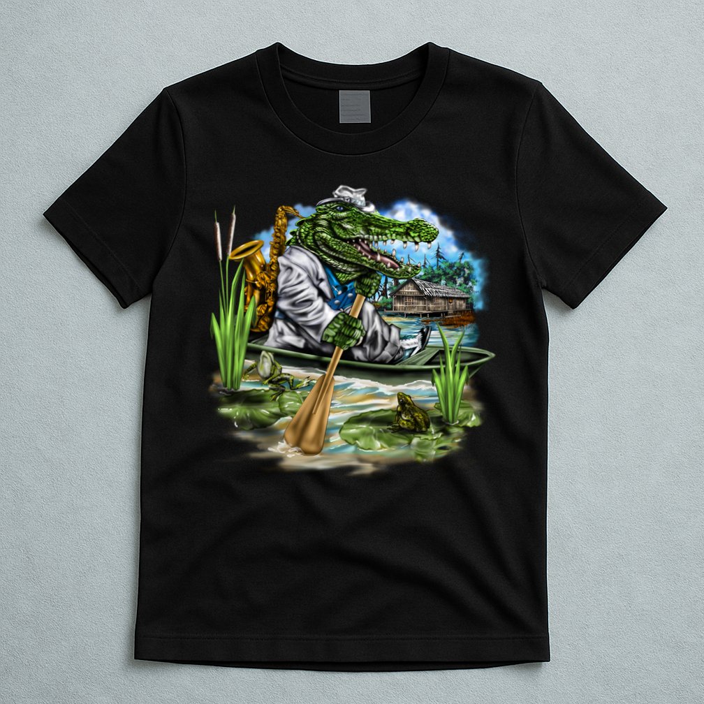 Swamp Gator With A trumpet T-Shirt