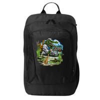 Swamp Gator With A trumpet City Backpack