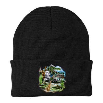 Swamp Gator With A trumpet Beanie