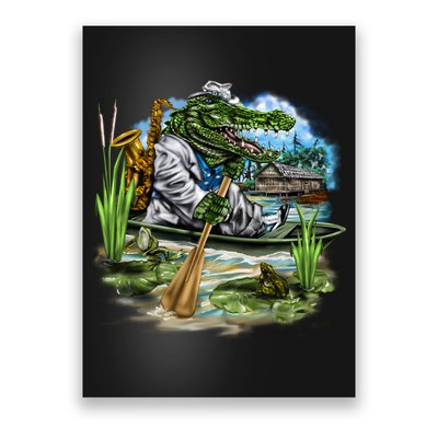Swamp Gator With A trumpet Poster