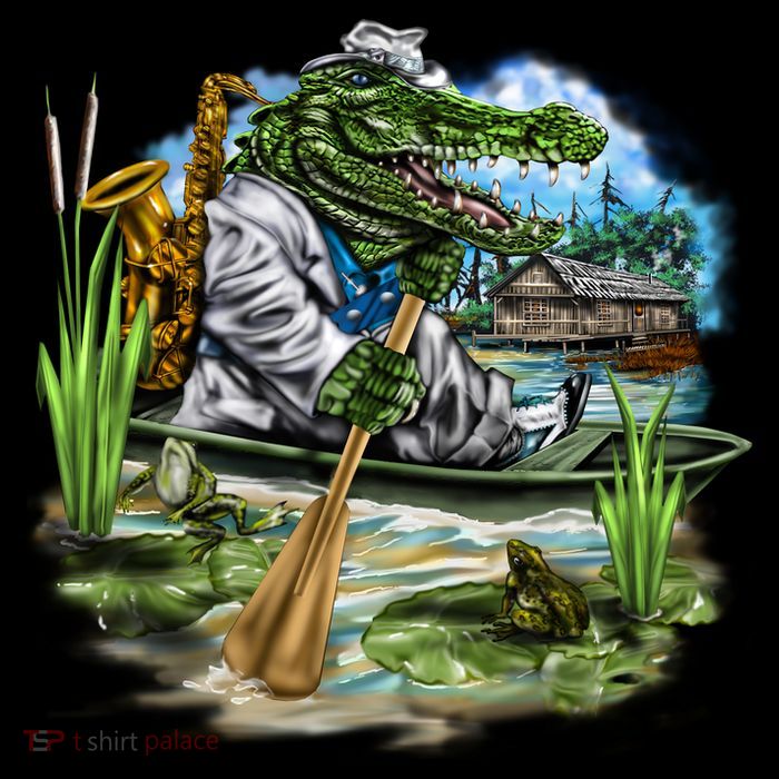 Swamp Gator With A trumpet Wool Snapback Cap