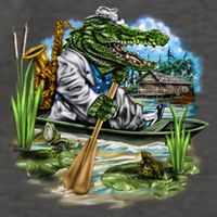 Swamp Gator With A trumpet Vector Backpack