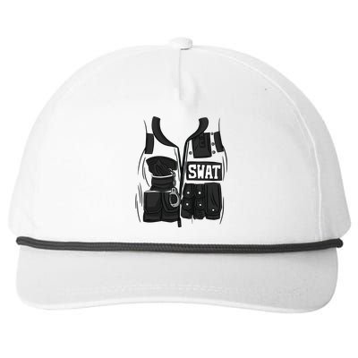 Swat Vest Uniform Snapback Five-Panel Rope Hat