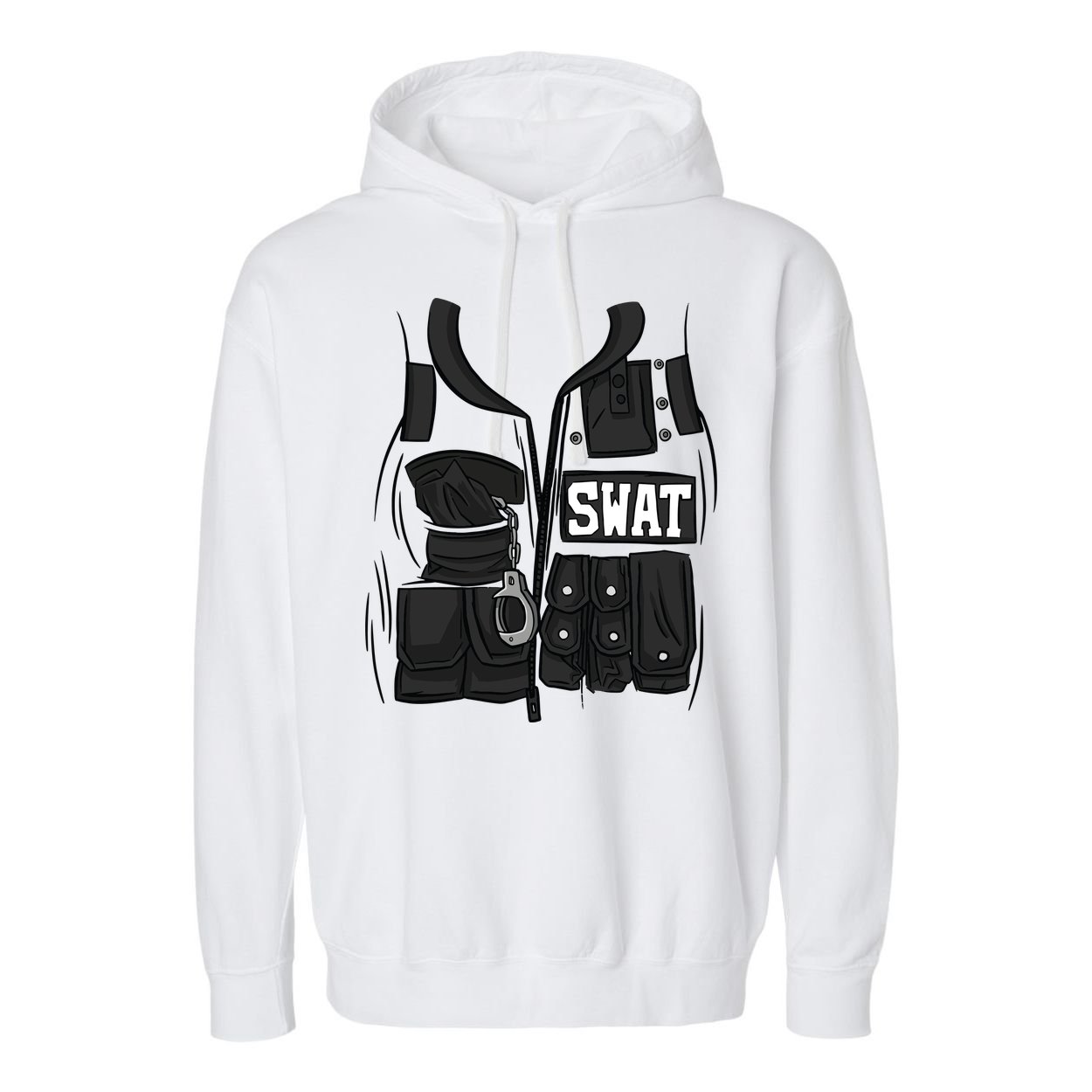 Swat Vest Uniform Garment-Dyed Fleece Hoodie
