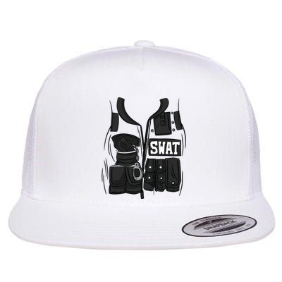 Swat Vest Uniform Flat Bill Trucker Hat