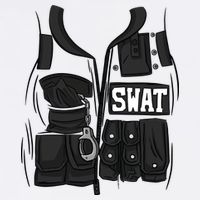 Swat Vest Uniform Cropped Pullover Crew
