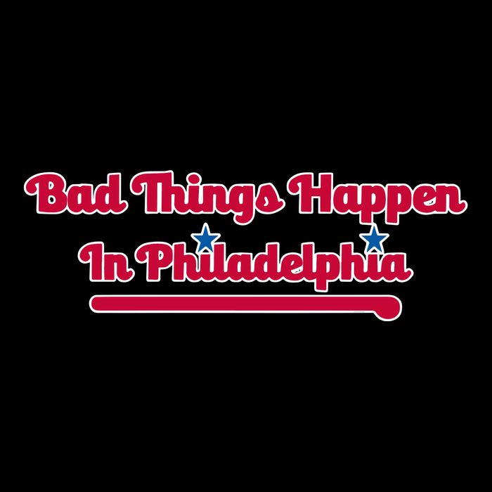 Shoenice Wearing Bad Things Happen In Philadelphia Cooling Performance Crew T-Shirt