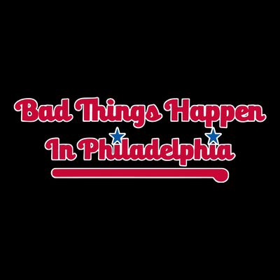 Shoenice Wearing Bad Things Happen In Philadelphia T-Shirt