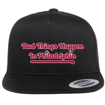 Shoenice Wearing Bad Things Happen In Philadelphia Flatbill Hat