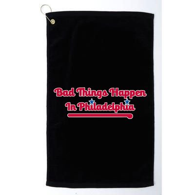Shoenice Wearing Bad Things Happen In Philadelphia Golf Towel