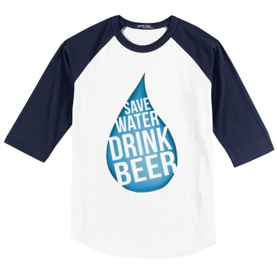 Save Water Beer Cool Gift Baseball Sleeve Shirt