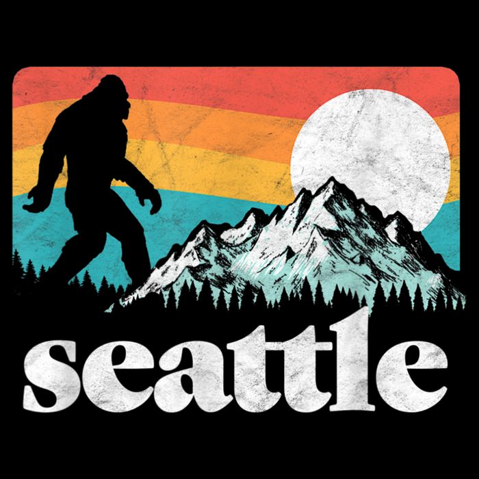 Seattle Washington Bigfoot Mountains Sweatshirt
