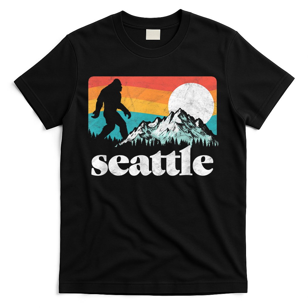 Seattle Washington Bigfoot Mountains T-Shirt