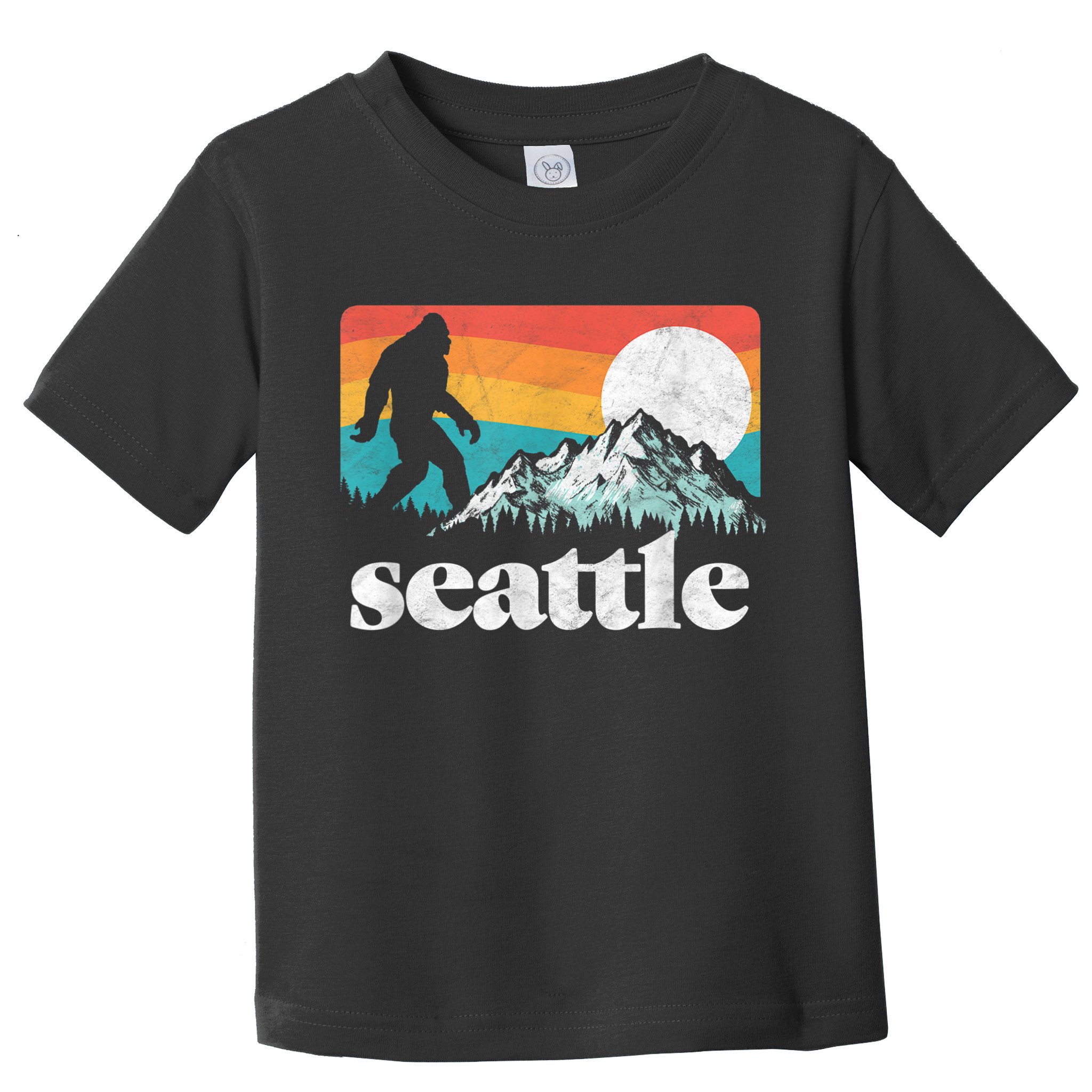Seattle Washington Bigfoot Mountains Toddler T-Shirt