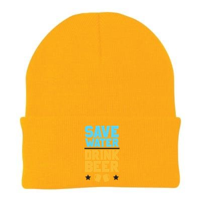 Save Water Beer Sarcastic Craft Retro Design Gift Knit Cap Winter Beanie