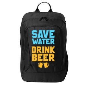 Save Water Beer Sarcastic Craft Retro Design Gift City Backpack